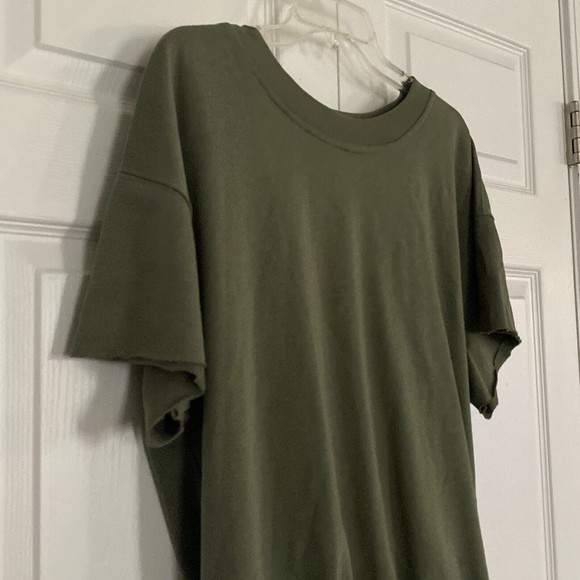 Old Navy Large Loose Fit Crop Top Cutout Back Army Green Gather Tie Waist - Picture 3 of 8